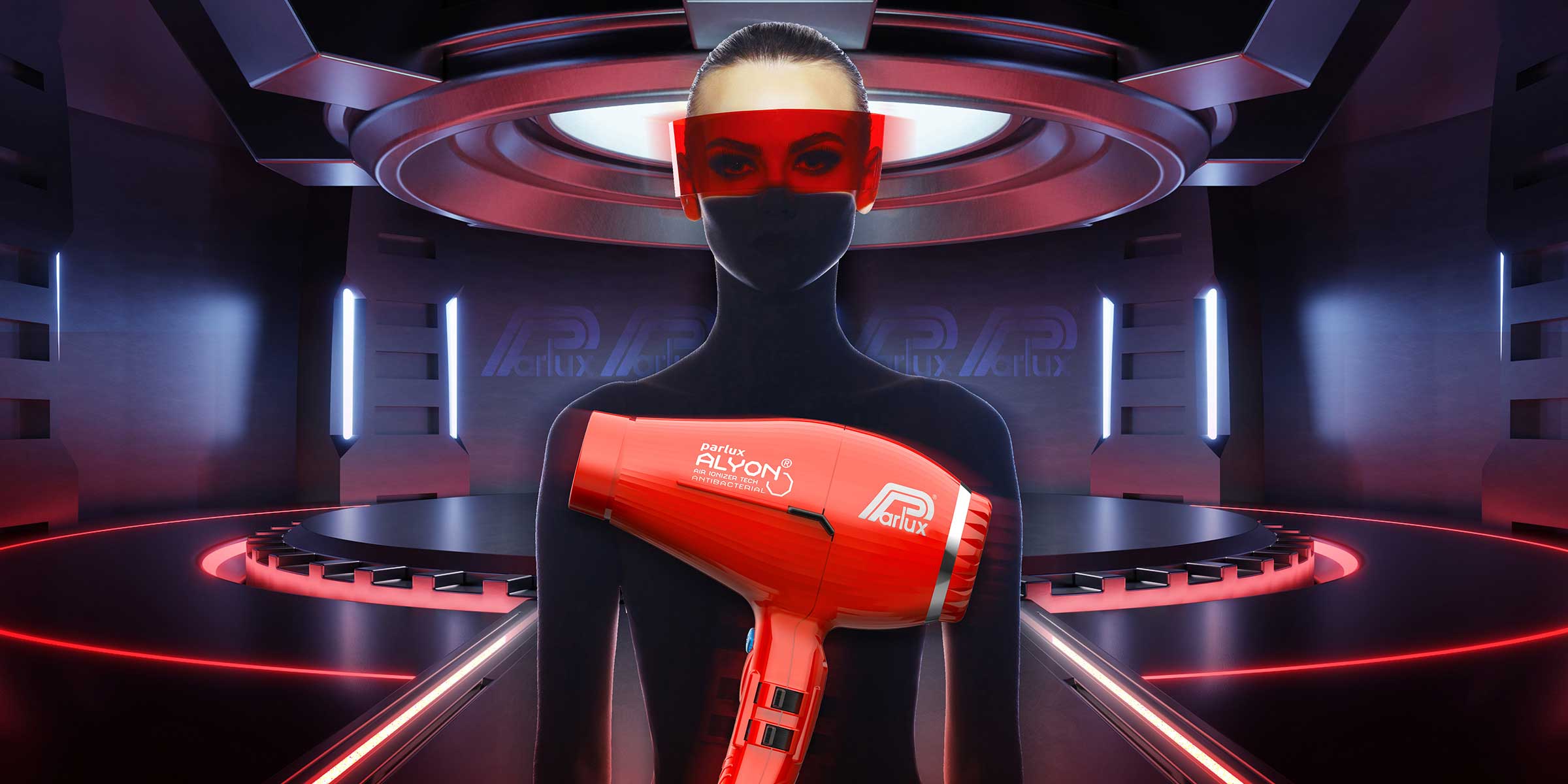 The New Parlux Alyon Air Ionizer Tech Hair Dryer in Red - Dateline Imports