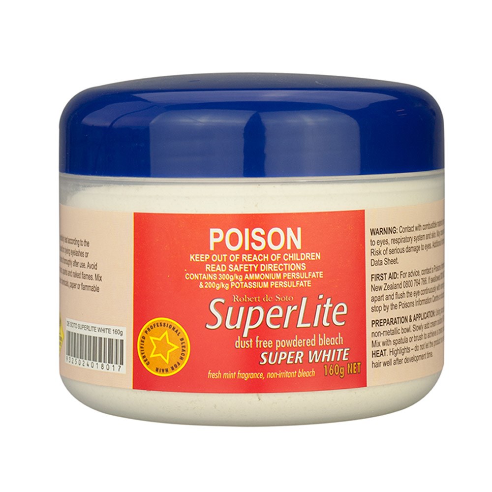 Robert De Soto SuperLite Super White Hair Bleach 160g - Dateline Imports Robert De Soto SuperLite Super White Hair Bleach 160g - Dateline Imports