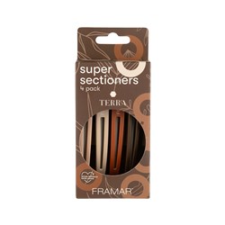 Framar Super Sectioner Clips 4pk Terra Neutrals