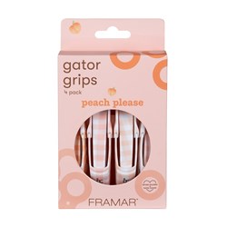 Framar Gator Grip Clips 4pk Peach Please