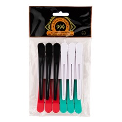 Premium Pin Company 999 Coloured Nylon Aluminium Sectioning Hair Clips, 12pk