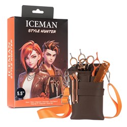 Iceman Style Hunter 5.5” Hairdressing Scissors Set Orange