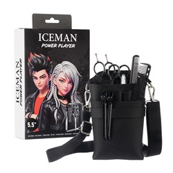 Iceman Power Player 5.5” Hairdressing Scissors Set Black