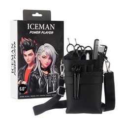 Iceman Power Player 6” Hairdressing Scissors Set Black