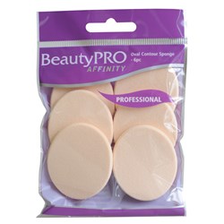 BeautyPRO Affinity Oval Contour Cosmetic Sponges, 6pk