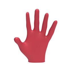 LVL3 NITRILE GLOVES RED-ISH LG
