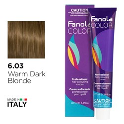 Fanola Color Hair Colour 6.03 Warm Dark Blonde