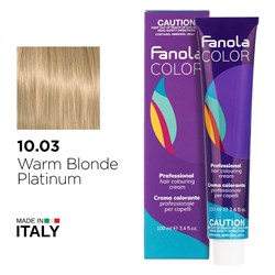 Fanola Color Hair Colour 10.03 Warm Blonde Platinum