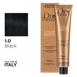 Fanola Oro Therapy Color Keratin Hair Colour 1.0 Black