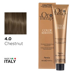 Fanola Oro Therapy Color Keratin Hair Colour 4.0 Chestnut