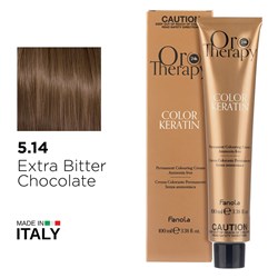 Fanola Oro Therapy Color Keratin Hair Colour 5.14 Extra Bitter Chocolate