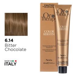Fanola Oro Therapy Color Keratin Hair Colour 6.14 Bitter Chocolate