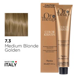 Fanola Oro Therapy Color Keratin Hair Colour 7.3 Medium Blonde Golden