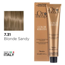 Fanola Oro Therapy Color Keratin Hair Colour 7.31 Blonde Sandy