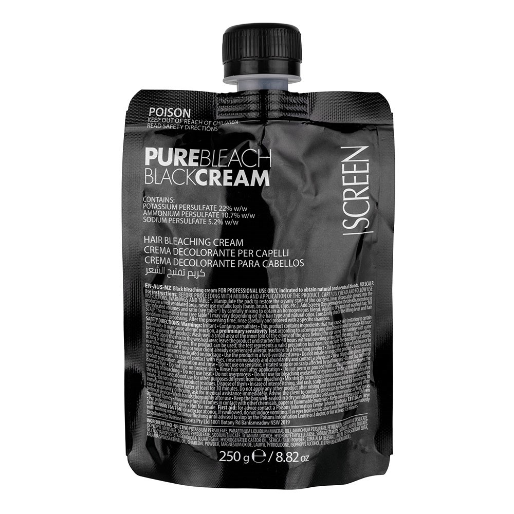 Screen Pure Hair Bleaching Cream Black Dateline Imports