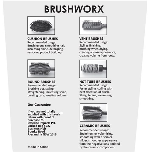 Brushworx Keratin Silk Ceramic Hot Tube Hair Brush - X-Large