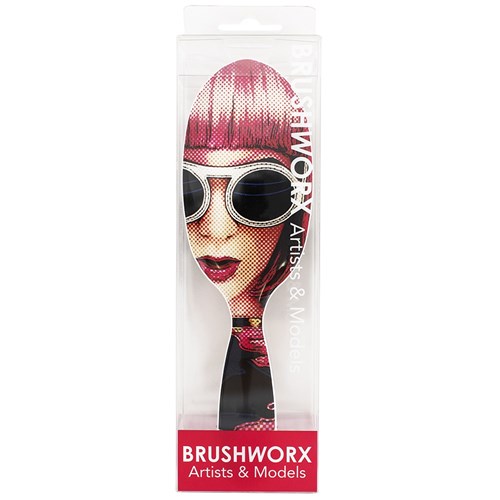 Brushworx Artists and Models Cushion Hair Brush Lady Ra Ra