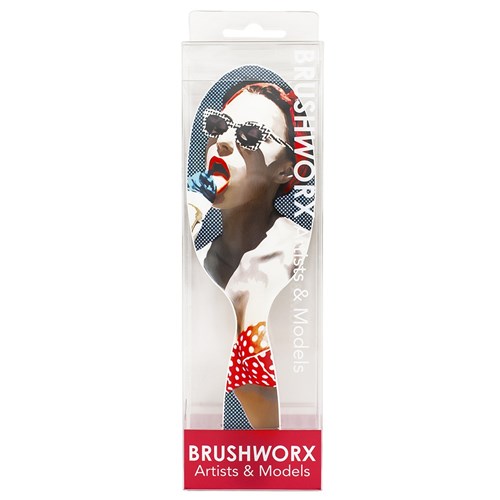 Brushworx Artists and Models Cushion Hair Brush Bubblegum Pop Ice