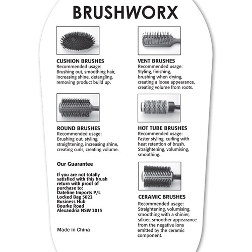 Brushworx Tourmaline Porcupine Radial Hair Brush - Large