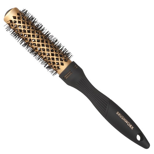 Brushworx Gold Ceramic Hot Tube Hair Brush, Small