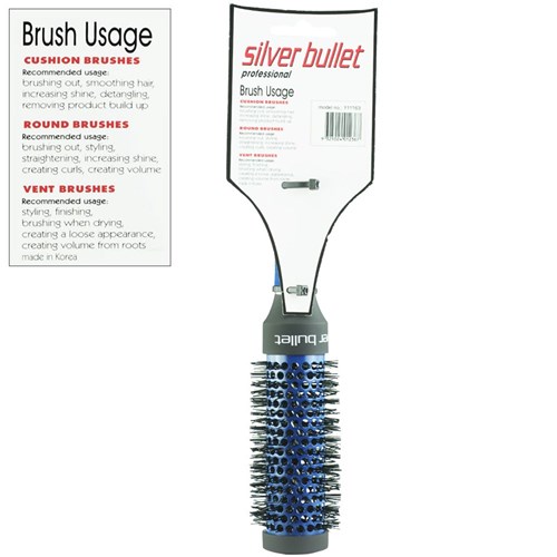 Silver Bullet Blue Series Ceramic Hot Tube Hair Brush - Medium