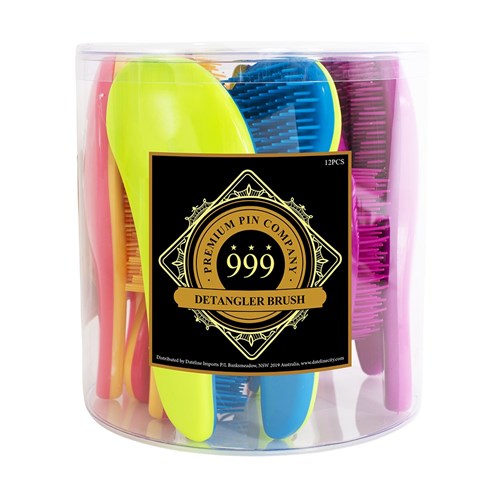 Premium Pin Company 999 Detangler Hair Brushes 12pc Display