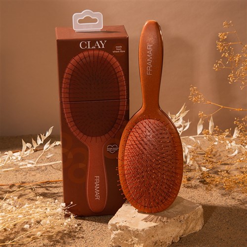 Framar Detangle Hair Brush Terra Neutrals Clay