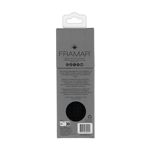 Framar Mini Detangle Hair Brush Black