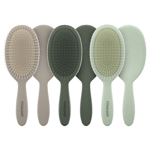 Framar Detangle Hair Brush Sage Evergreen