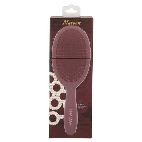 Framar Detangle Hair Brush Dark Academia Maroon