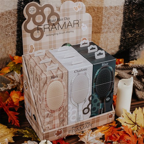 Framar Detangler Display 9pc Plaid Hair Day