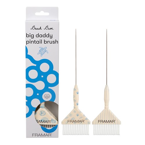 Framar Big Daddy Pintail Brush 2pk Beach Bum