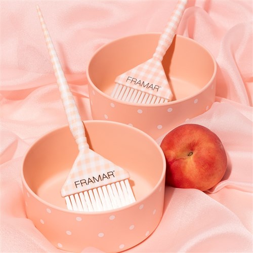 Framar Bamboo Colour Bowls 2pk Peach Please
