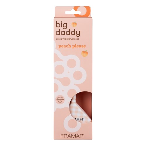 Framar Big Daddy Extra Wide Tint Brush Set Peach Please