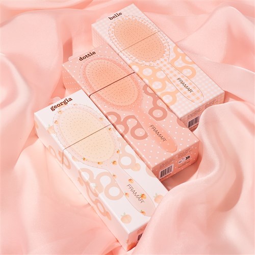 Framar Detangle Hair Brush Peach Please Dottie