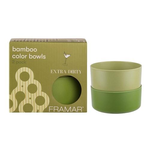 Framar Bamboo Colour Bowls 2pk Extra Dirty