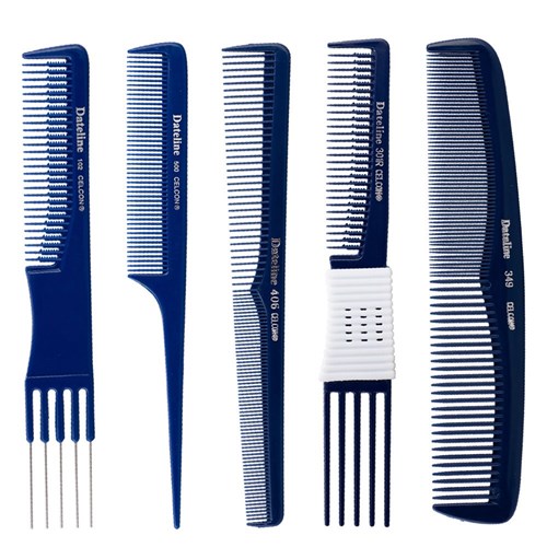 Dateline Professional Blue Celcon 301R Plastic Teasing Comb - 20cm