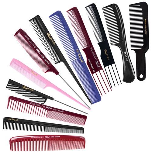 Krest Cleopatra 441 Hot Colours Plastic Tail Comb - Pale Pink
