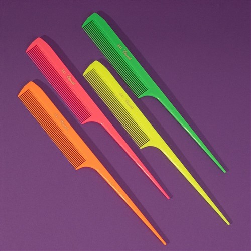 Krest Cleopatra 441 Neon Plastic Tail Hair Comb Pink