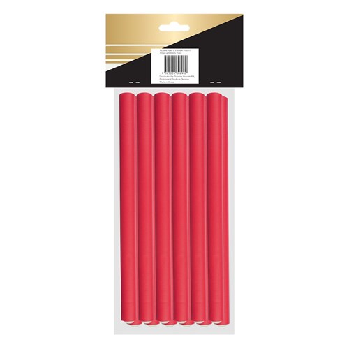 Hair FX Medium Flexible Rollers Red 12pk