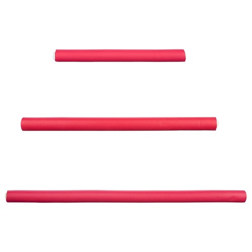Hair FX Medium Flexible Rollers Red 12pk