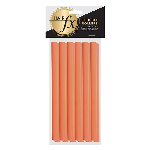 Hair FX Long Flexible Rollers Orange 12pk