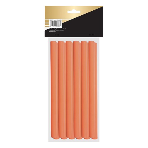 Hair FX Long Flexible Rollers Orange 12pk