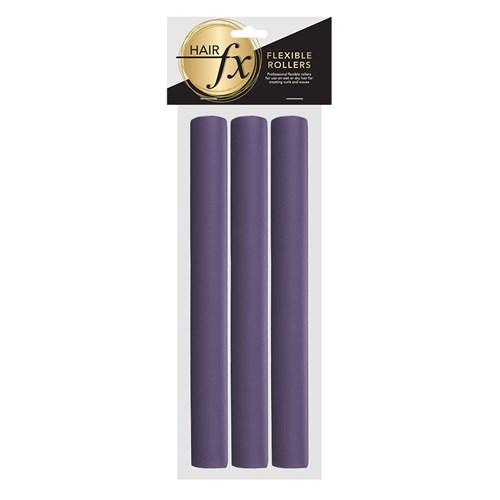 Hair FX Extra Large Flexible Rollers Maroon 3pk