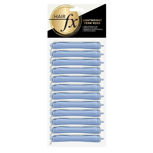 Hair FX Lightweight Perm Rods 12pk Blue