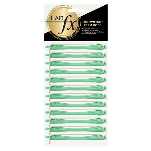 Hair FX Lightweight Perm Rods 12pk Green