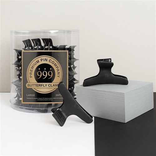Premium Pin Company 999 Large Black Butterfly Clamps - 102