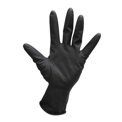 Robert de Soto Black Satin Reusable Gloves Small 10pk