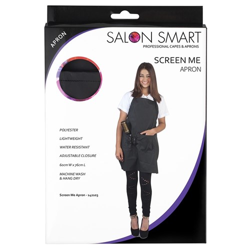 Salon Smart Screen Me Protective Apron in Black