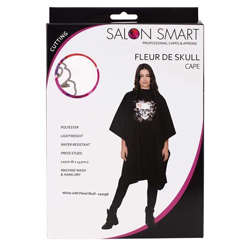 Salon Smart Fleur De Skull Cape White